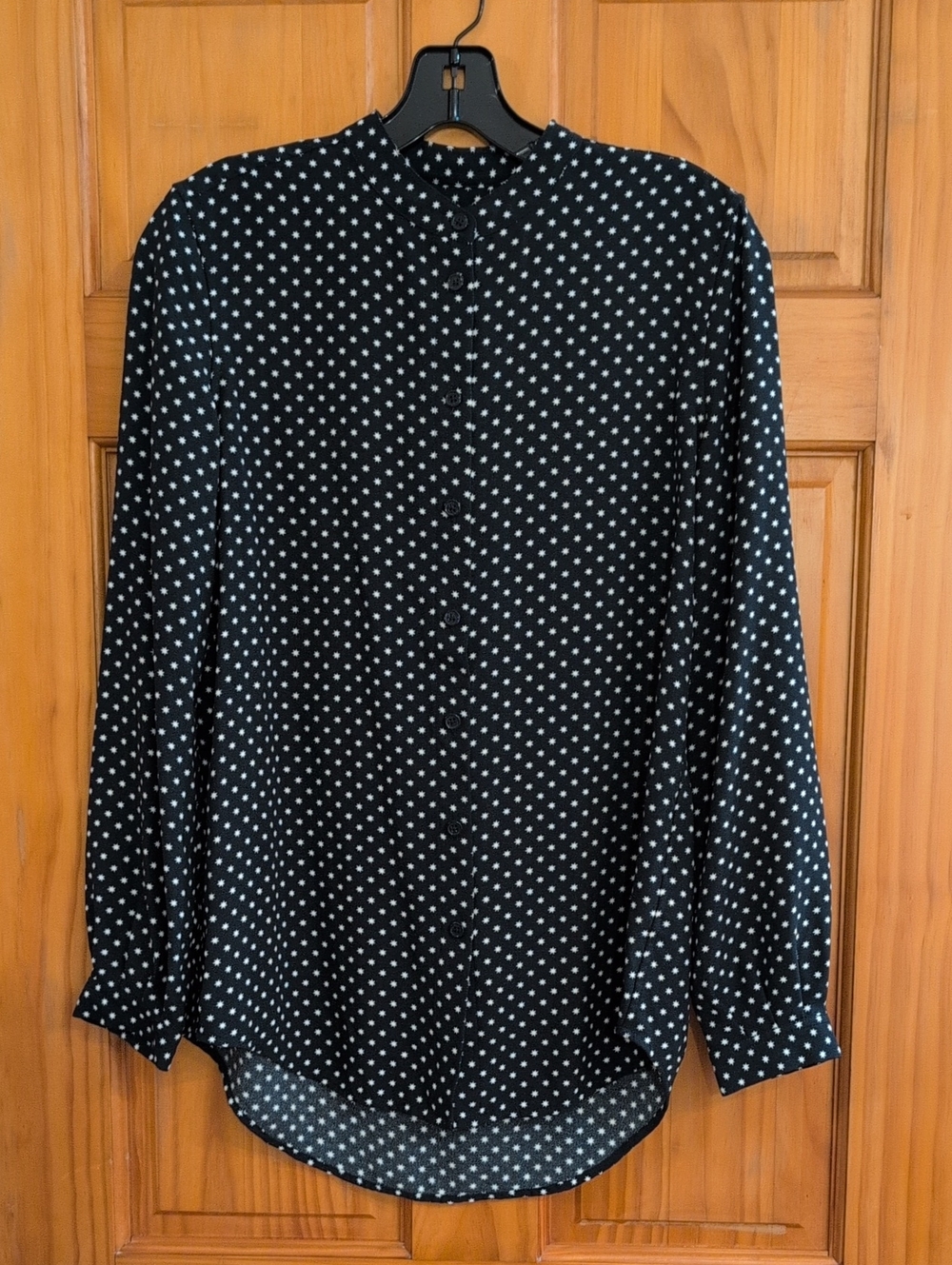 Equipment Black and White Polka Dot Button-Down Shirt